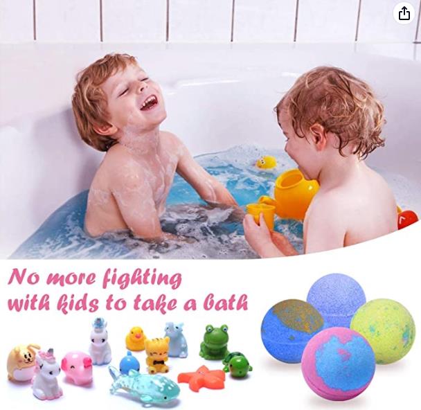 Bombas de banho com brinquedos