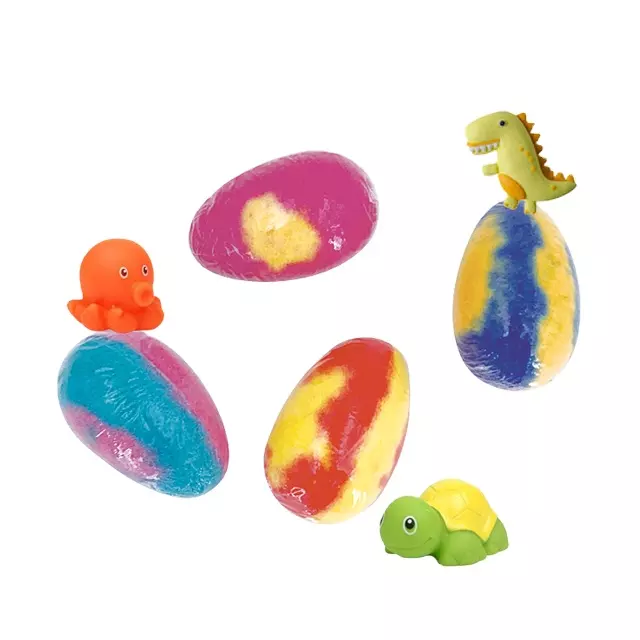 Bombas de banho de ovo de dinossauro para crianças