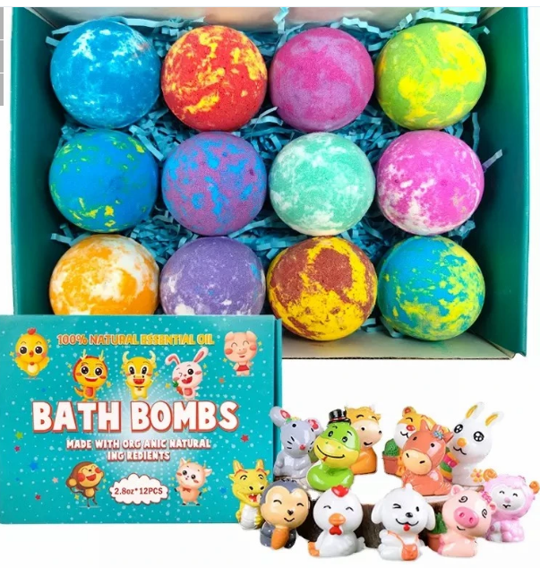 Bombas de banho orgânicas para crianças