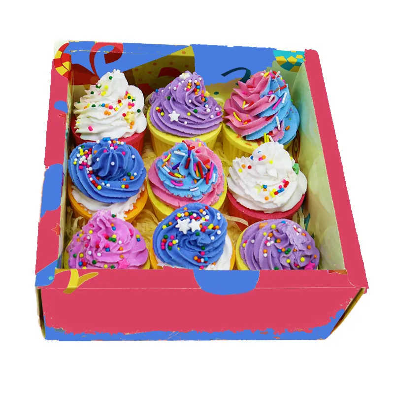 Suprimentos personalizados para bombas de banho para cupcake